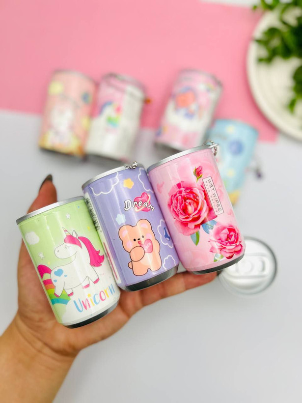 دستمال مرطوب ضد حساسیت با طرح فانتزی مناسب کیف مدرسه