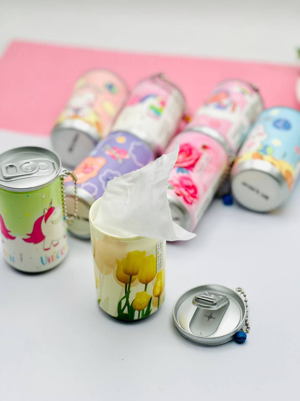 دستمال مرطوب طرح قوطی نوشابه ای مناسب کیف مدرسه