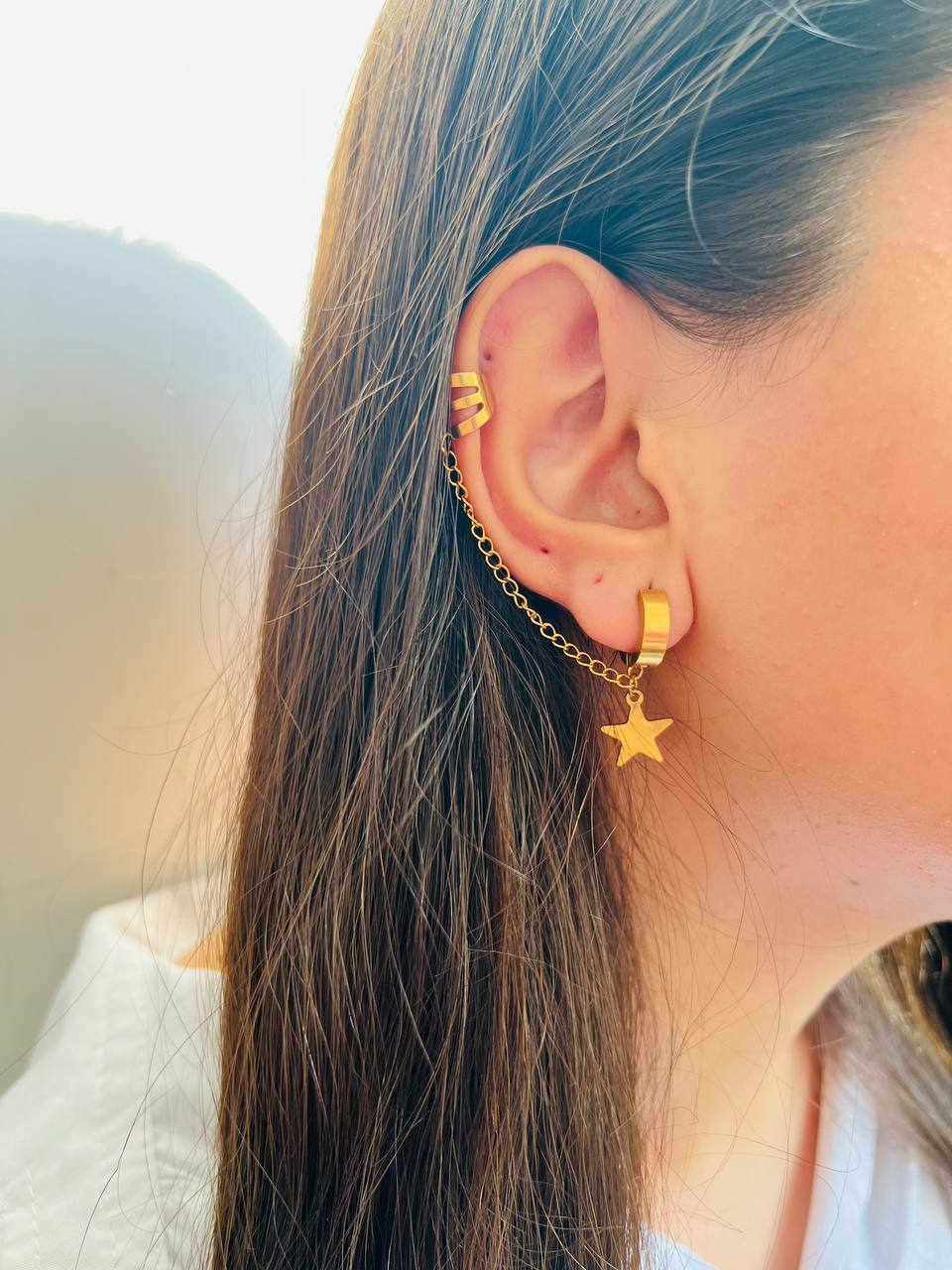 گوشواره کلیپسی طرح ستاره