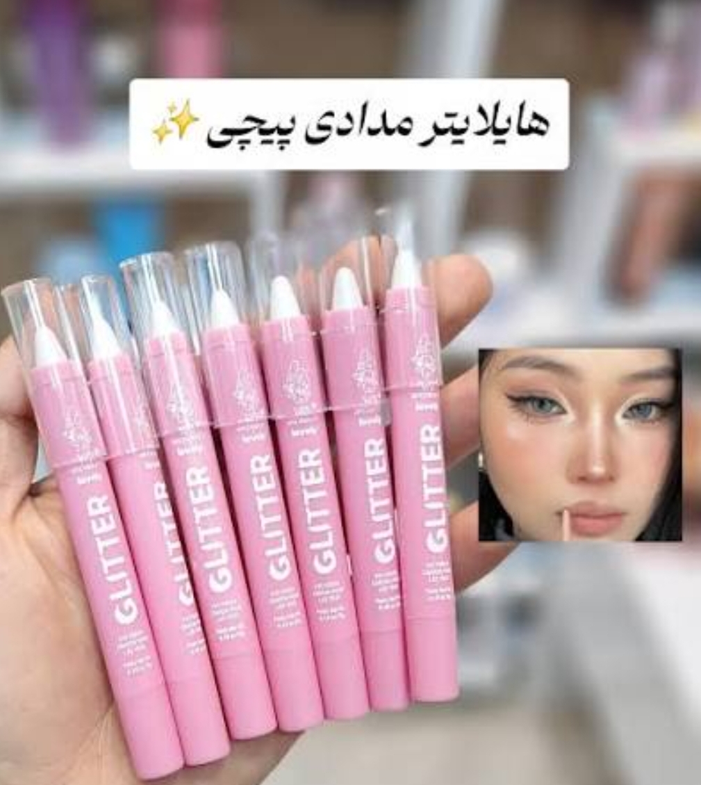 هایلایتر مدادی پوکه صورتی